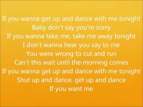 Shut Up And Dance Victoria Duffield lyrics on screen