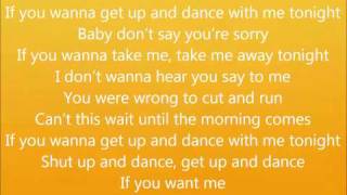 Shut Up And Dance Victoria Duffield lyrics on screen