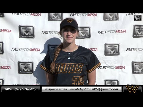 2024 Sarah Deplitch 4.0 GPA Athletic Catcher, OF 3rd Base Softball Skills Video - Warrior Academy