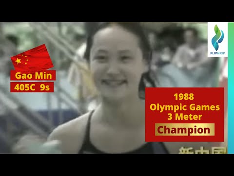 1988 Gao Min Team China - 405c dive - 8.5s 9s - 3 meter springboard diving -  Olympic Games