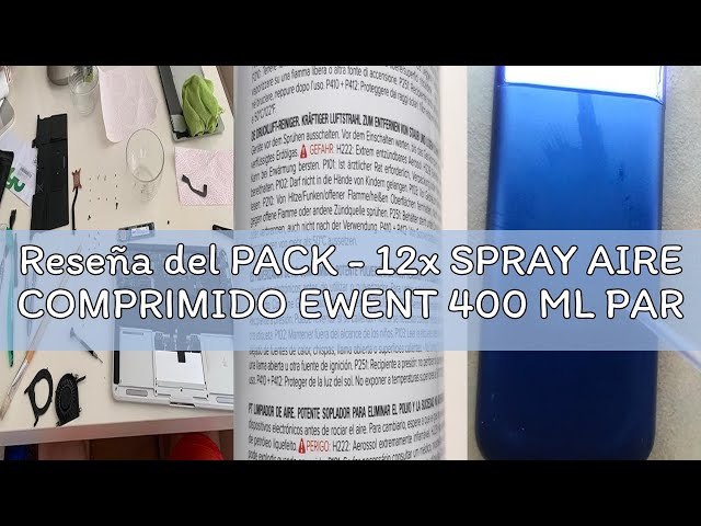 Vídeo relacionado con PACK - 12x SPRAY AIRE COMPRIMIDO EWENT 400 ML PARA LIMPIEZA DE TECLADOS, ORDENADORES, CAMARAS Y OTROS DISPOSITIVOS ELECTRONICOS (conf. 12pz EW5601)