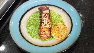 The Resilient Table: Spinach Risotto with Pan Seared Salmon