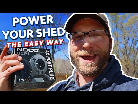 Power Your Shed The Easy Way!  NOCO GCP1 Power Port Review and Install
