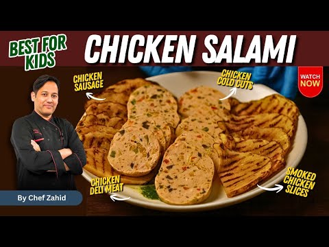 Chicken Salami Recipe | Homemade Chicken Salami Without Preservatives | Easy Breakfast & Snack Idea