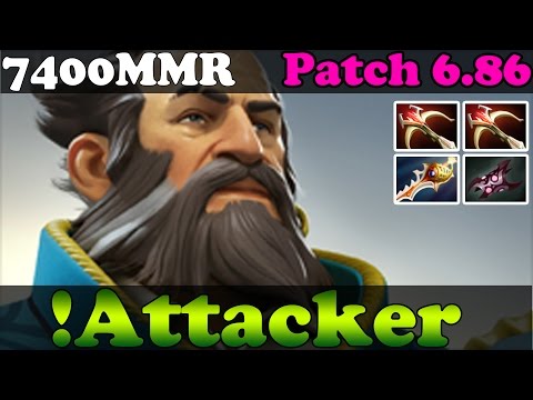 Dota 2 - Patch 6.86 : The Best Kunkka in the world - !Attacker 7400MMR vol 26 - Ranked Gameplay