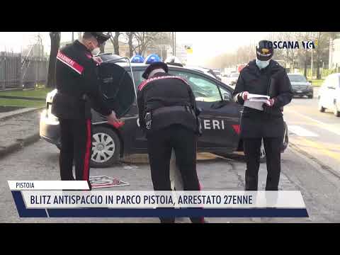 2022-11-17 PISTOIA - BLITZ ANTISPACCIO IN PARCO PISTOIA, ARRESTATO 27ENNE