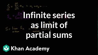 Infinite Series As Limit Of Partial Sums