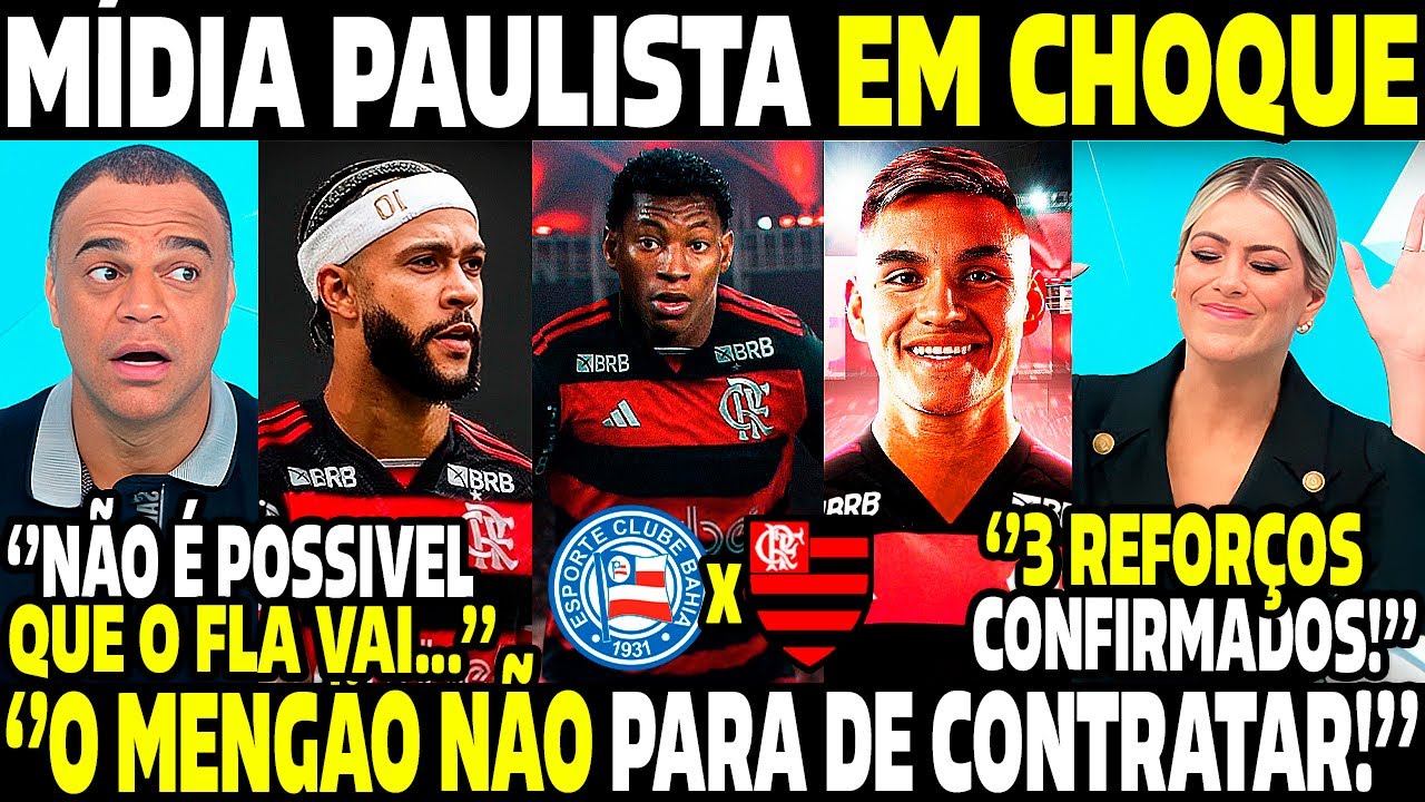 🚨😱 MÍDIA PAULISTA DESESPERADA! ''O FLAMENGO NÃO PARA DE CONTRATAR: DEPAY, ALCARAZ E GONZALO PLATA!''