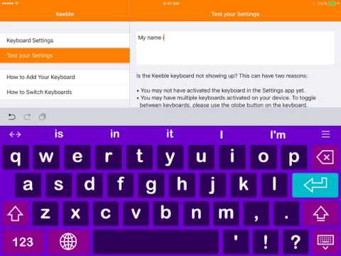 Screenshot of video: Keeble Accessible Keyboard