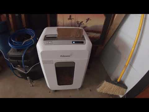 Fellowes 12 Sheet Micro Cut Paper Shredder eats cardboard