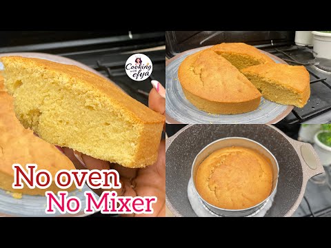 HOW TO BAKE CAKE WITHOUT AN OVEN & MIXER STEP BY STEP | How To Make Cake At Home Without Oven