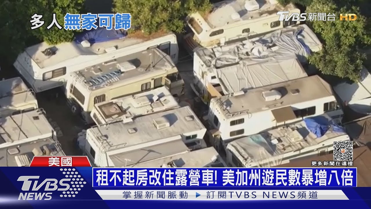 租不起房改住露營車! 美加州遊民數暴增八倍
