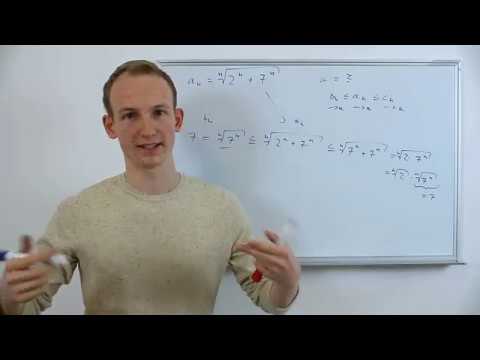 Limit of a sequence #7 | Constriction criterion (sandwich theorem)