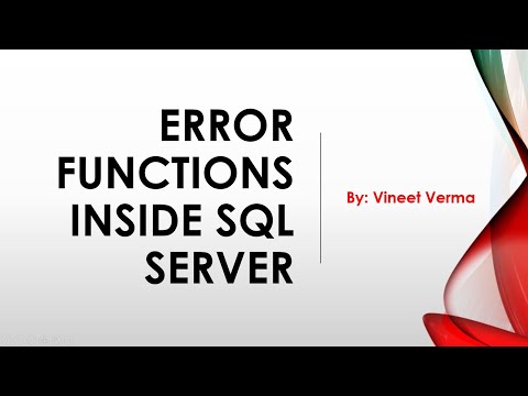 Error Functions Inside Sql Server