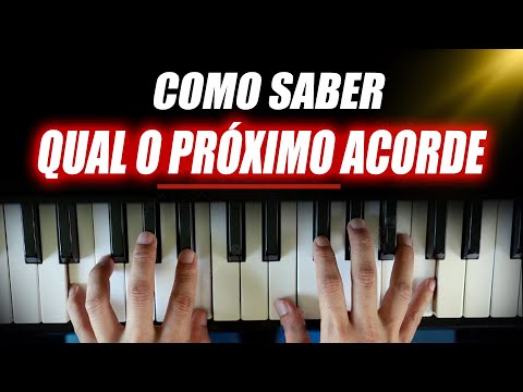 Como saber qual o PRÓXIMO ACORDE de uma música (aula de teclado)