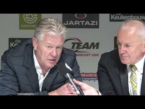 Persconferentie na KSC Lokeren - Charleroi met Peter Maes