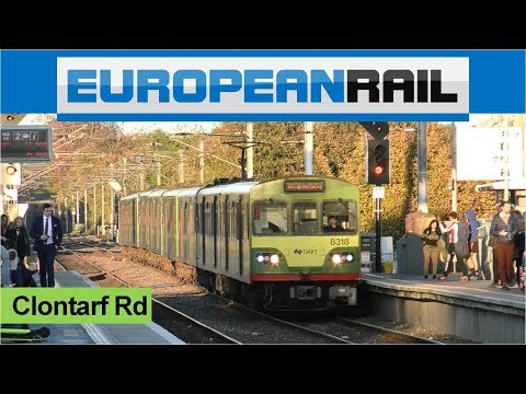 Iarnród Éireann Irish Rail DART 8100 EMU 8118 + 8130 + 8104 + 8112 calls at Clontarf Road