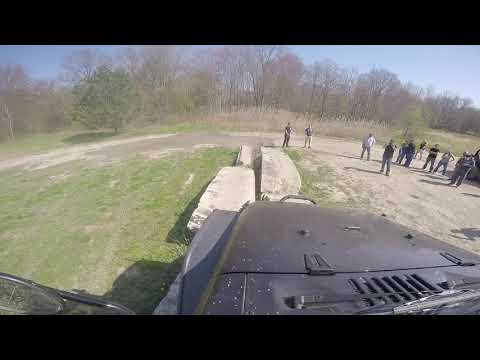 Taking the Jeep on the obstacle course