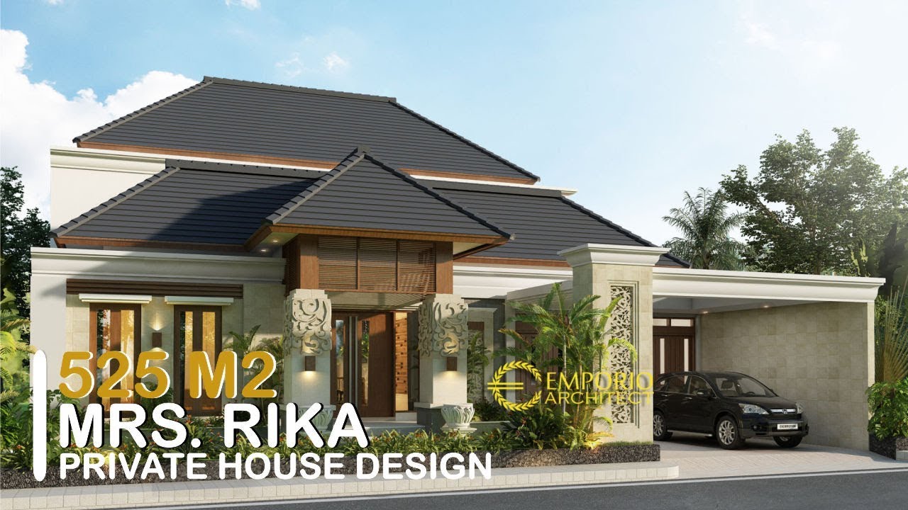 Video 3D Mrs. Rika Villa Bali House 2 Floors Design - Sorong, Papua Barat