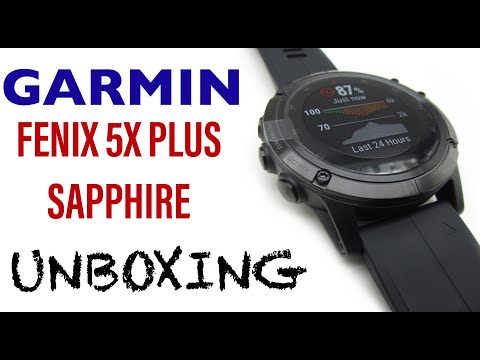 Garmin Fenix 5X Plus Sapphire Unboxing HD (010-01989-01)