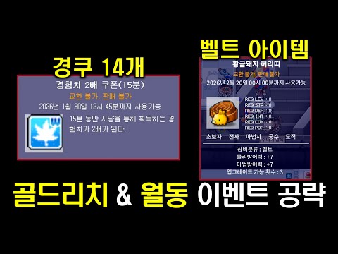 [메이플랜드] 골드리치&월동 이벤트 공략