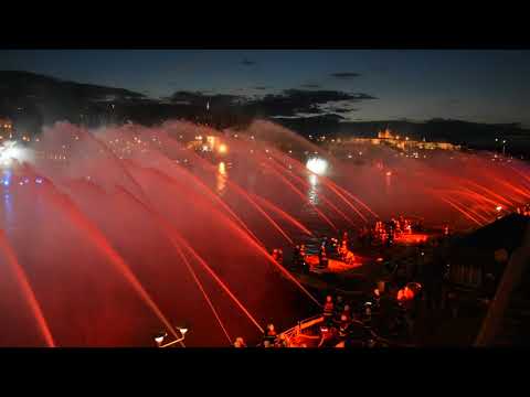 Hasičská fontána Praha 2.6.2018 - Hymna .