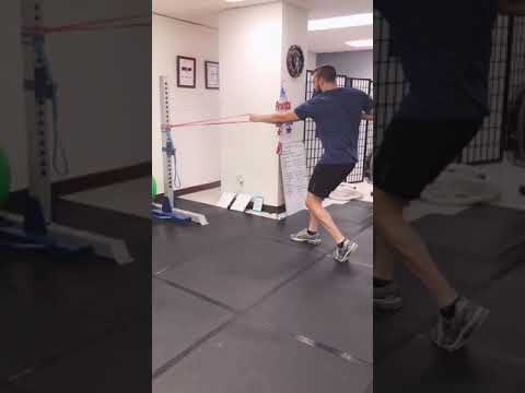 Split Stance Banded Row with rotation