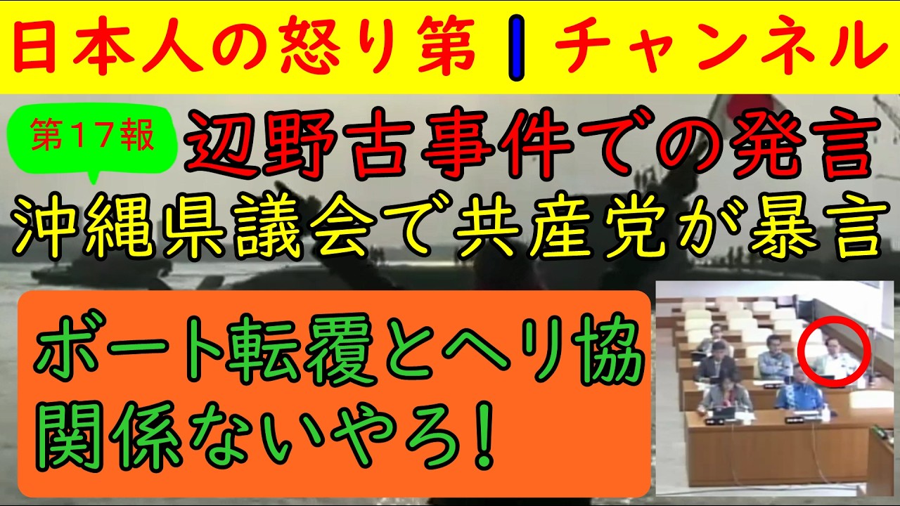 【第１７報！辺野古事故で沖縄県議が恐ろしい発言をしていた】遺族手記の最新編が先ほど公開「第３者委員会の内容に大きな不安」共産党田村委員長が明らかにおかしな発言をする