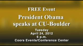 CU Events Calendar 22 April 2012