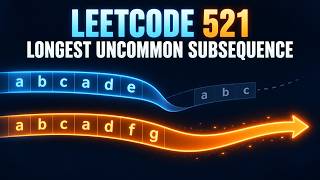 YouTube video 'Leetcode solving :521. Longest Uncommon Subsequence I'