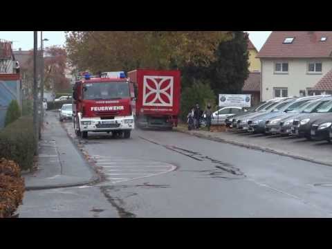 HLF 10 Feuerwehr Siegelsbach-Anfahrt Hauptübung 2012