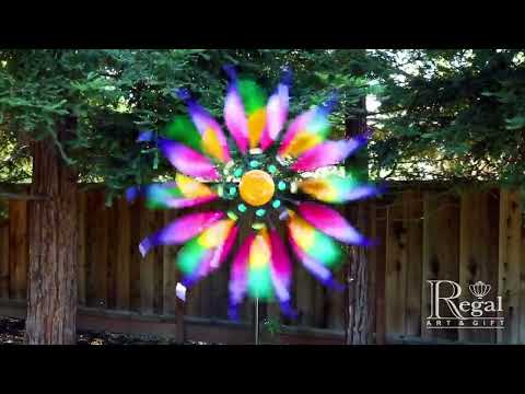 Twisted Flower Outdoor Garden Wind Spinner