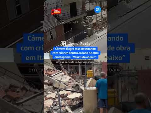 Desabamento atinge duas residências em Itapema; ninguém ficou ferido