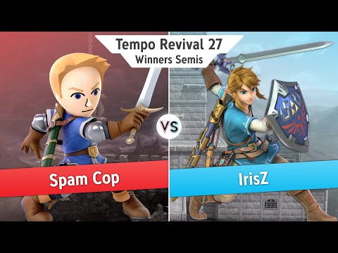 Tempo Revival 27 - Spam Cop (Mii Swordfighter, Mario) Vs. IrisZ (Link) - Winners Semis - SSBU