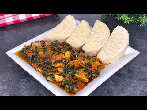 This Boiled Yam and Vegetable Sauce Recipe is so Delicious| How to Make Yam and Vegetable Sauce