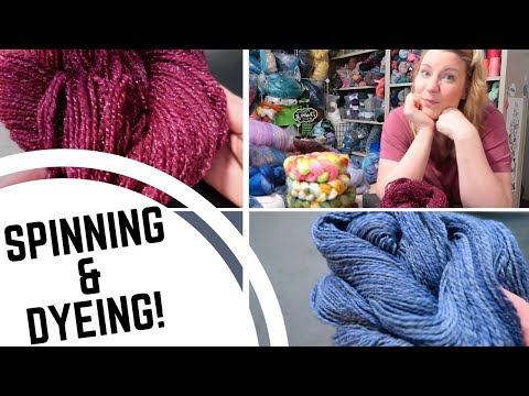 Acid Dyeing Before/After Spinning the PF Bag/Merino/Stellina/Humbug Roving/Top.  The SPARKLE!!