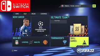 FIFA 22 Nintendo Switch won't have the volta football (Menu Screens)