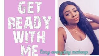 GRWM: EASY EVERYDAY NATURAL MAKEUP TUTORIAL; FOR DARK SKIN GIRLS (BEGINNER FRIENDLY) | Life with AJ