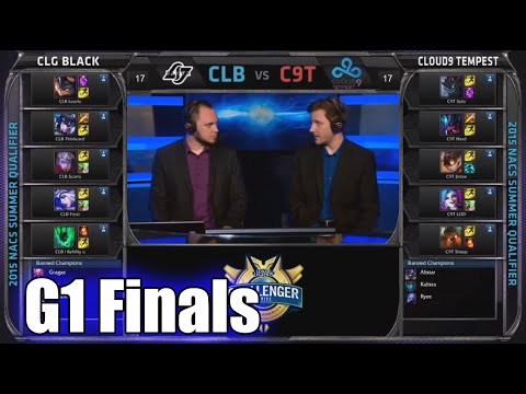 CLG Black (w/ Scarra) vs Cloud9 Tempest | Game 1 Finals S5 NA CS Summer 2015 Qualifiers | CLB vs C9T