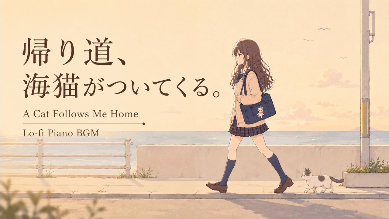 【フリーBGM】帰り道、海猫がついてくる。