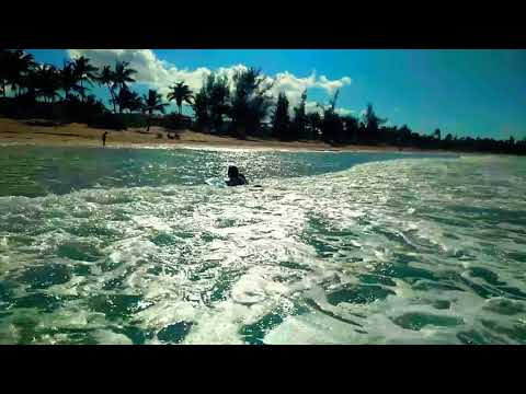MJ boogie boarding. Playas Del Yunque