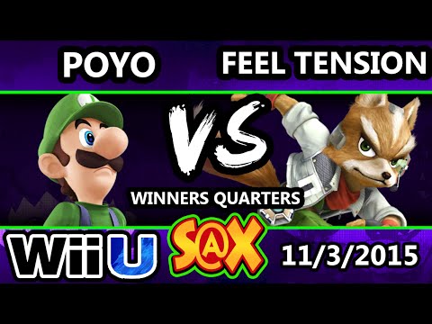 S@X 122 - Poyo (Luigi) Vs. Feel Tension (Fox) SSB4 Winners Quarters - Smash Wii U - Smash 4