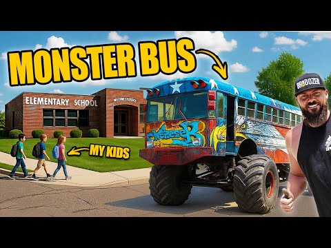 I Picked My Kids Up From School With The Biggest Bus In The WORLD!
