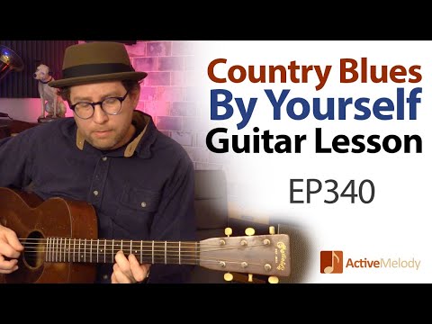 Country Blues Guitar Lesson on Acoustic Guitar - Play this by yourself (no accompaniment) - EP340