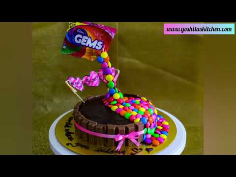 Anti Gravity Gems Kitkat Cake(Eggless)