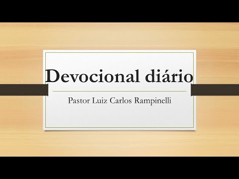 Devocional diário - 20/10/2020