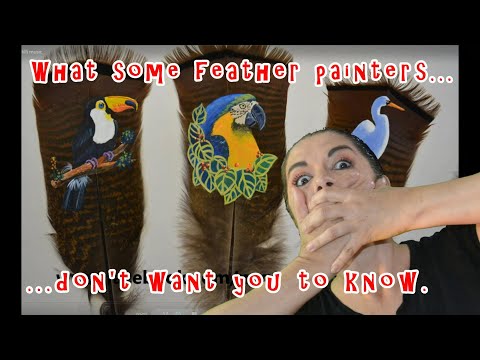 HOW TO PREPARE THE BIRD FEATHER TO PAINT ON IT.