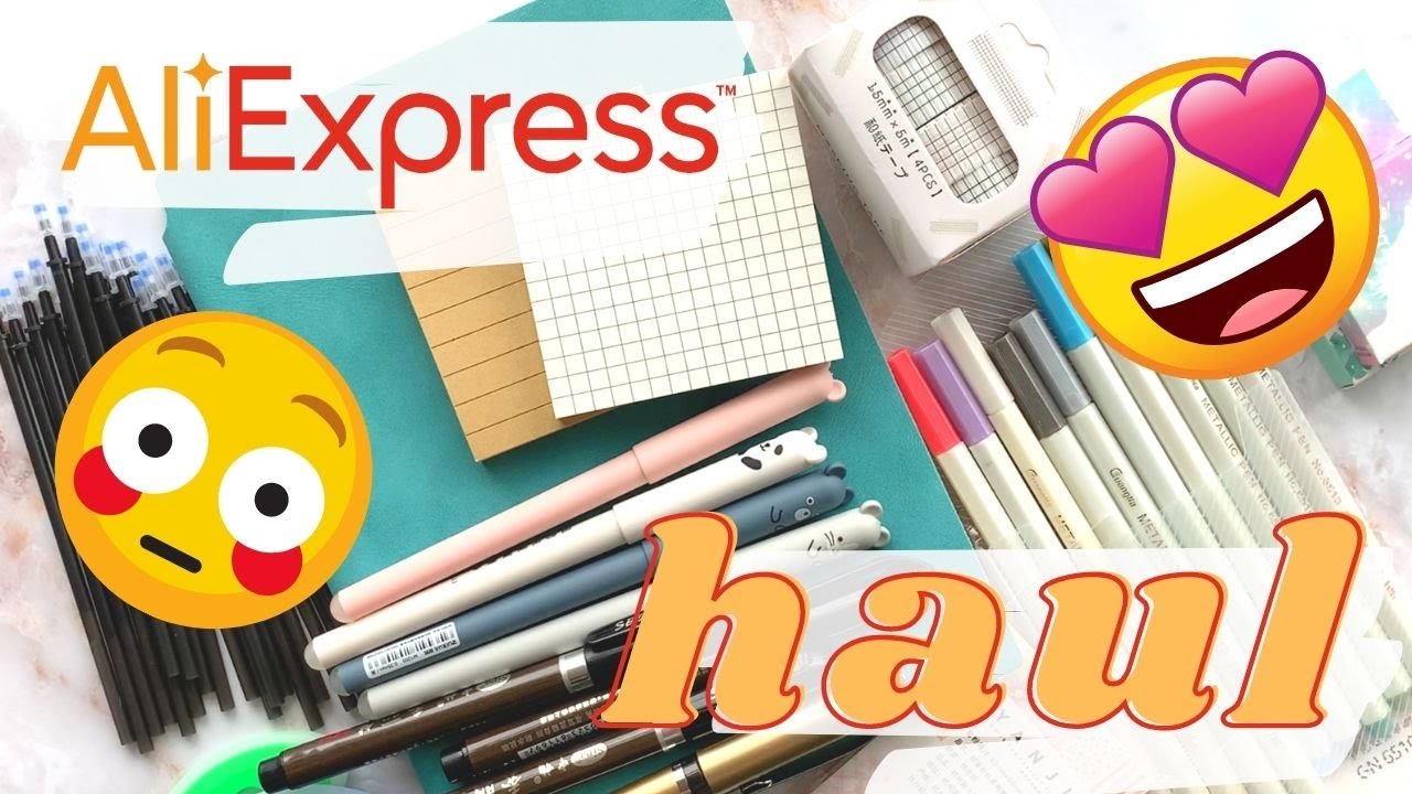 ALIEXPRESS STATIONERY HAUL | Testing Notebook, Brush Pens, Washi Tape, Metallic Pens and Stickers