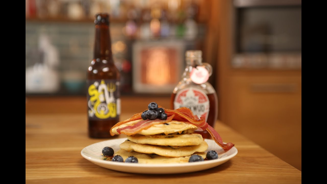 Beer & bacon pancakes with Blueberries | The Craft Beer Channel