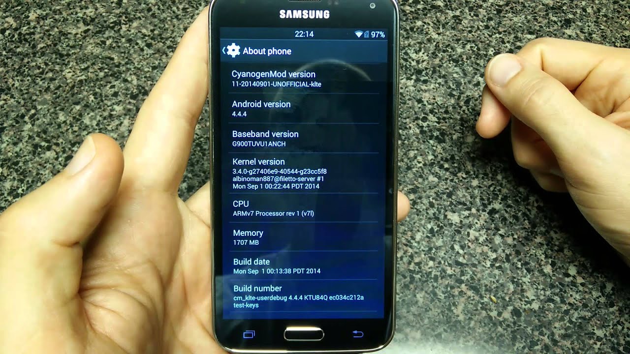 Unofficial Cyanogenmod 11 on the Galaxy S5